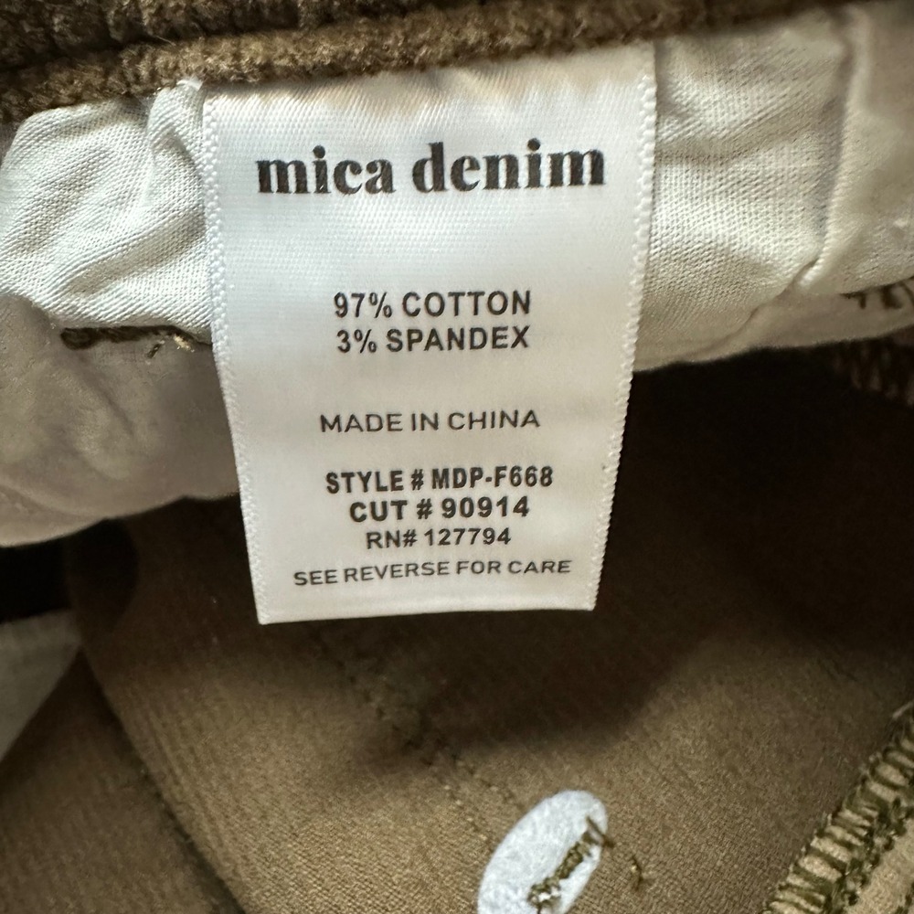 Mica Denim Brown Patchwork Corduroy Flare Pants High Rise Size 26 MDP-F668 - Picture 7 of 8